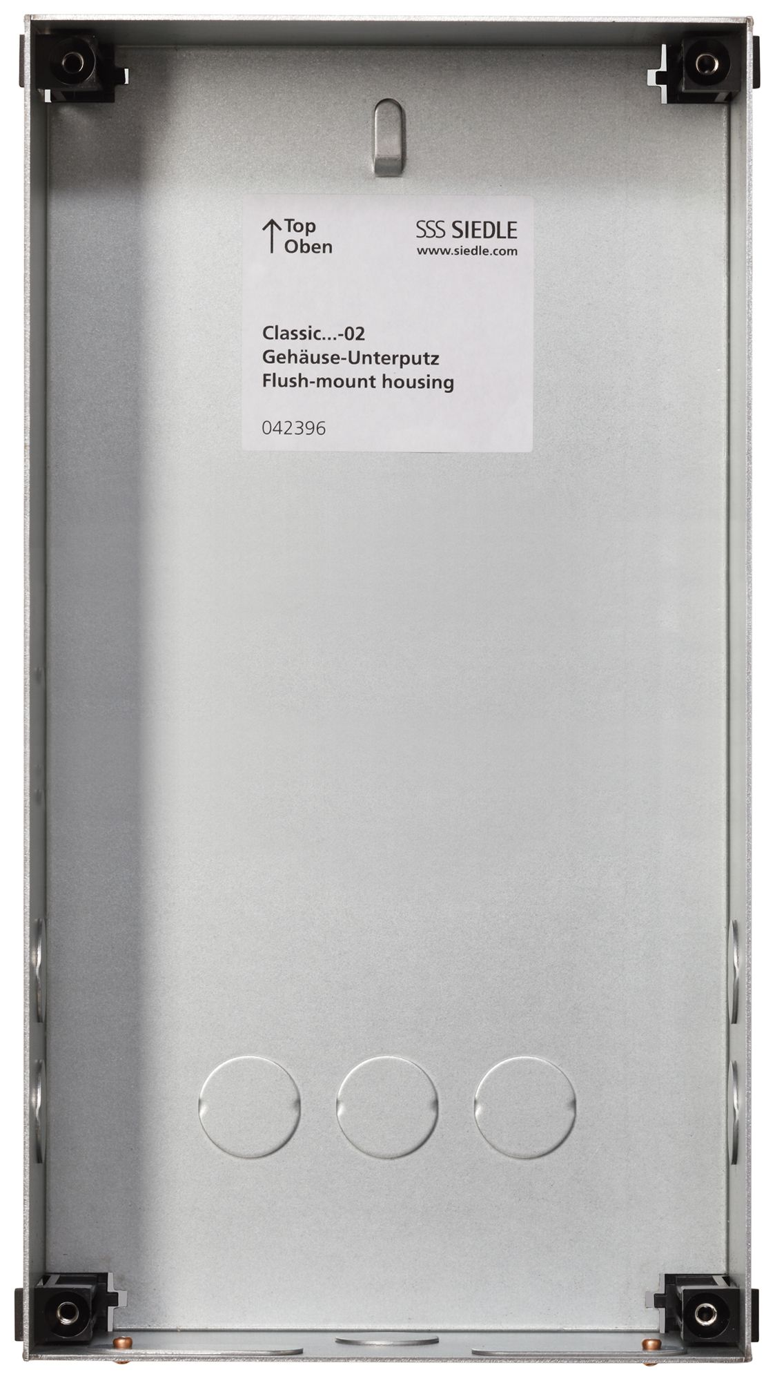 Boîtier INC Siedle Classic 1× 154×283×65mm argent