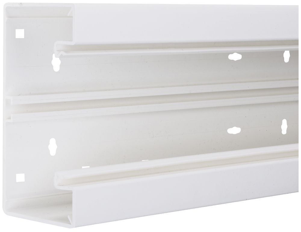 Canale perapetto tehalit BR 130×65×2000mm coperchio 80 mat.synt.bianco tr.