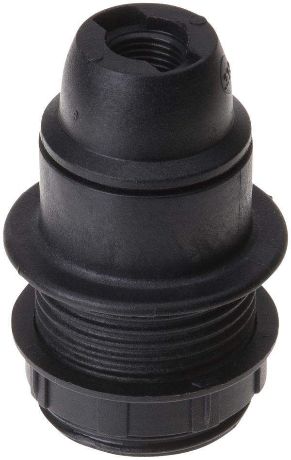 Fassung E14 Kunststoff schwarz mit Randmantel, Vossloh