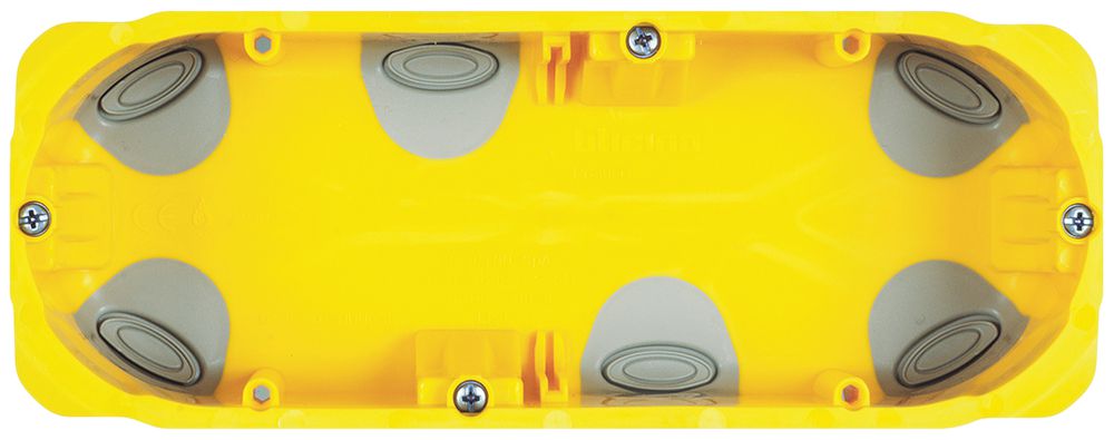 Boîtier pour cloison creuse Legrand Axolute pour 6 modules, jaune