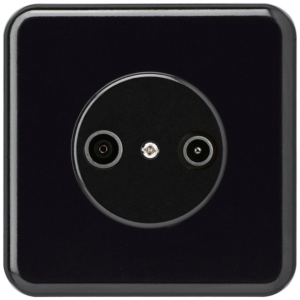 Presa di passaggio INC basico TV-R 19dB nero