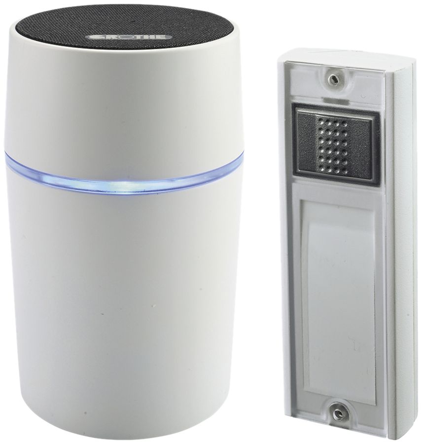 Kit di campanello RF AP Grothe CALIMA 200 4×1.5V pile bianco/nero