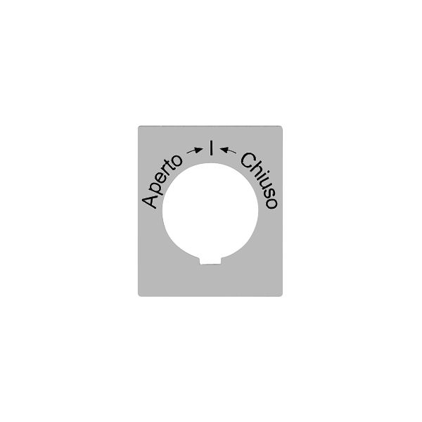 Disque indicateur Aperto->I<-Chiuso pour contact pivotant FLF FH