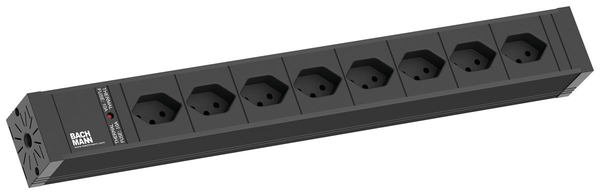 Steckdosenleiste BACHMANN 8×T13 2m schwarz