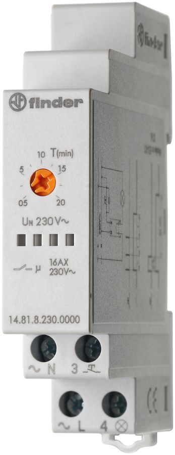 Timer per luci scale AMD Finder 14.81, 1Ch 16A/230AC 0.5…20min, 1UM