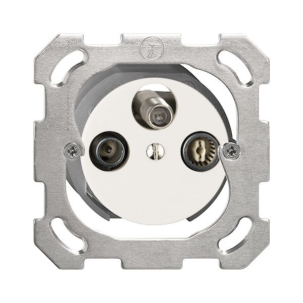 Prise d'antenne ENC SAT DB52 blanc Standard avec IEC/F