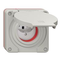 Presa NUP NEVO, 1×T23, IP55 secondo SN 441011, c.guarnizione rossa, grc