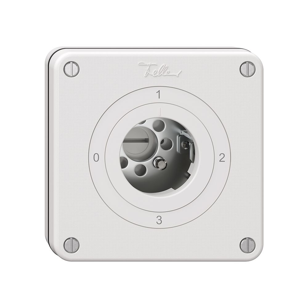 Interrupteur rotatif NUPU NEVO, 5/2L, sans cylindre, KS, 0-1-2-3, blanc