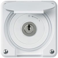 UP-Schlüsselschwenktaster robusto IP55 weiss mit Deckel 2P für Kombination