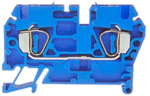 Borne de passage joignable WZ Ex 0.2…2.5mm² 20A 600V ressort 2×1 DIN 35mm bl
