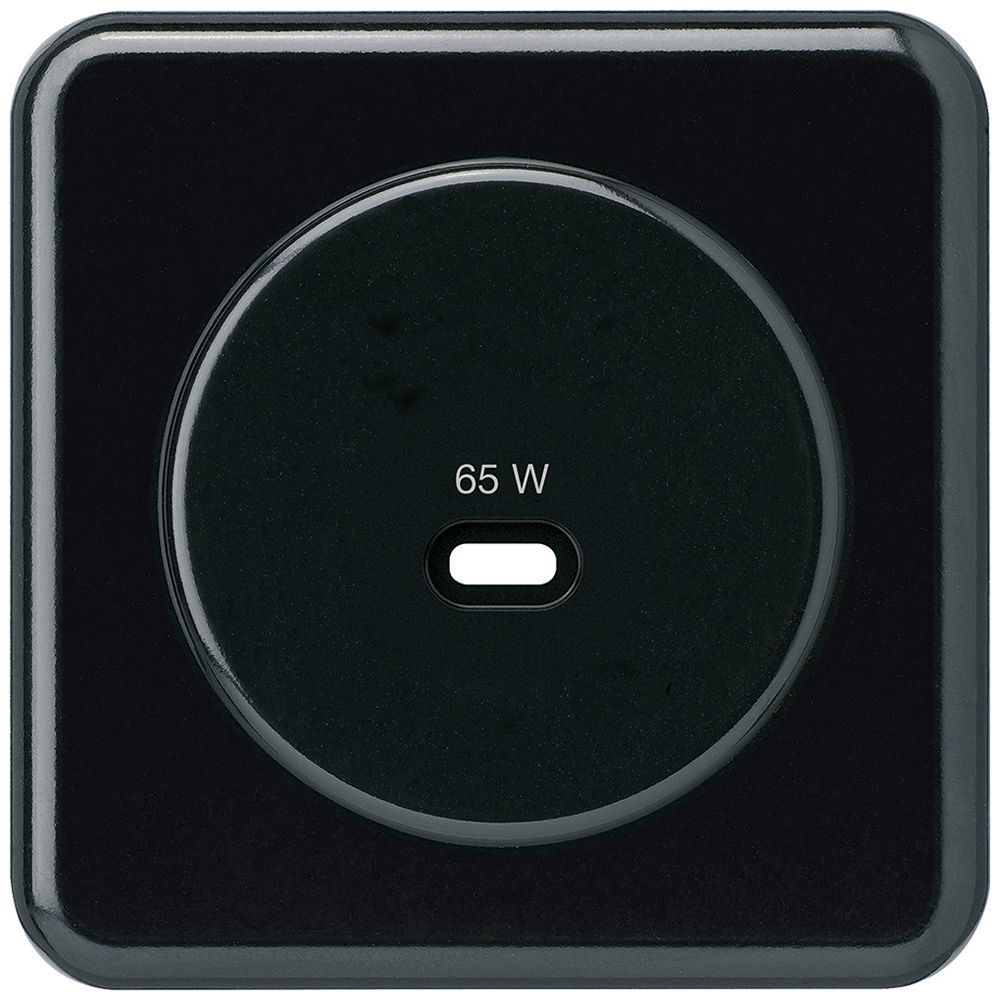 UP-Frontset Hager basico, zu USB-Ladesteckdose Typ C, schwarz