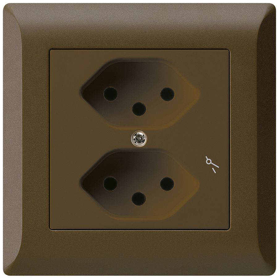 Prise ENC kallysto.line 2×T13 brun