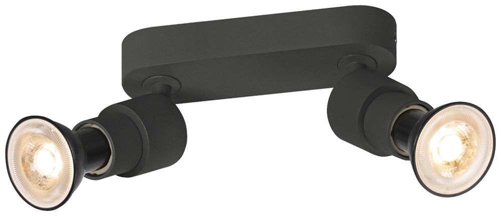 Spot SLV PURI 2.0 Basic CW GU10 2×6W VAR 150×42×96mm noir