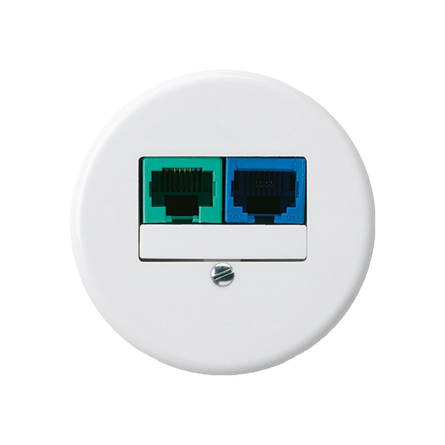Insert pour boîte ENC DSL basico 2×RJ45 blanc