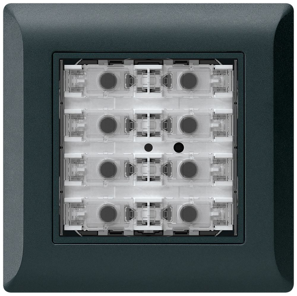 Poussoir KNX ENC KLI p.8×touches 8×points actionnables LED noir