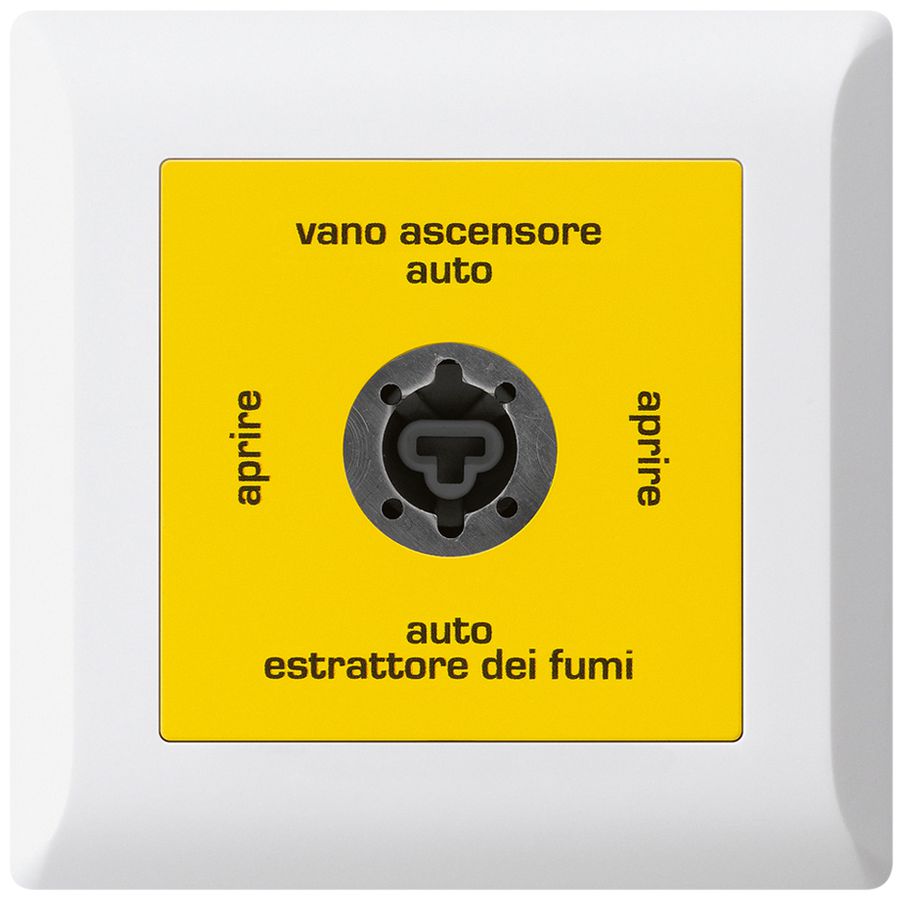 Interrupteur à clé ENC kallysto.line pour exutoire fumée italien blanc