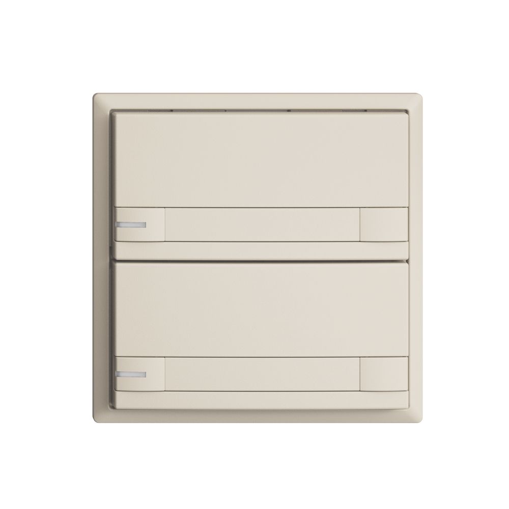 Poussoir KNX RGB EDUE, 250mW, a.LED RGB, papier, 2×poussoir, com.2×touches crema