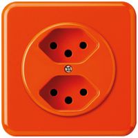 Prise ENC basico 2×type 13S orange