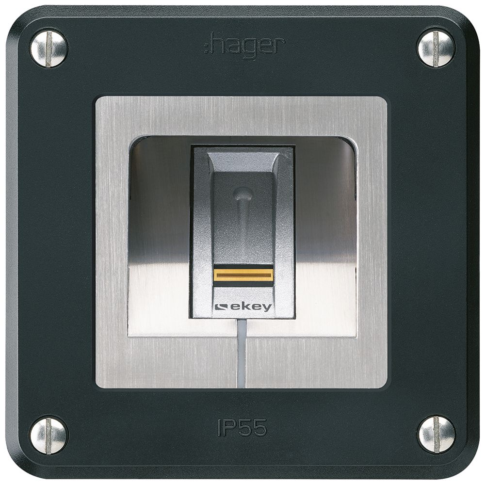 Lettore di impronte digitali NUP Hager ekey RFID robusto C nero