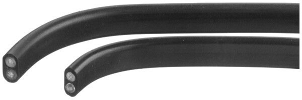 Câble plat Woertz câble d'illumination 2×2.5mm² PVC noir Eca