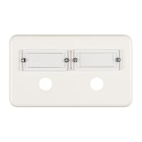 Abdeckplatte Gr.I-I weiss, horiz. mit Bezeichnungsschild