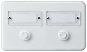 Combinaison ENC Hager basico I-I horizontal sonnerie+sonnerie blanc