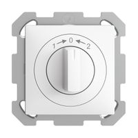 Contact pivotant ENC 1->0<-2 EDIZIOdue blanc, avec manette