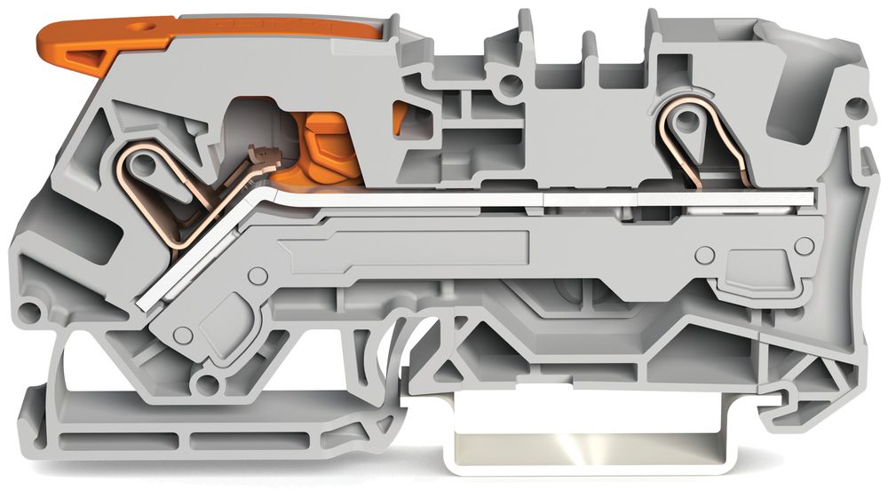 Borne de passage WAGO TopJob-S 6mm² 2L gris série 2106