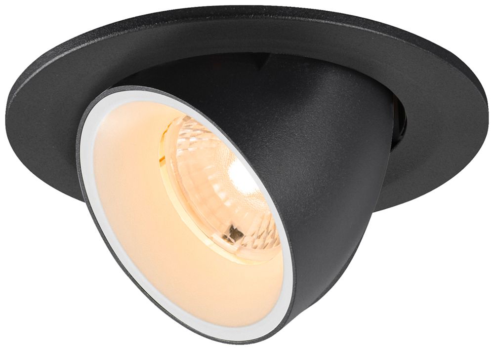 Downlight LED SLV NUMINOS GIMBLE S 6.7W 1000lm 2700K MB DALI Ø100×70 noir/blanc