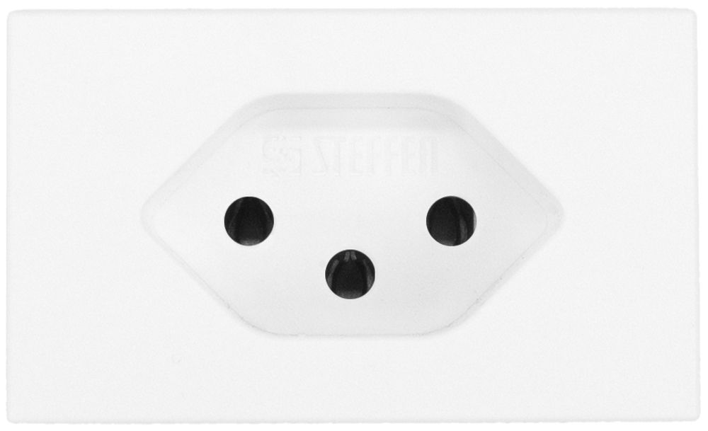 Prise INC Steffen FLF 3/5, 1×T13 10A, avec bornes à vis, blanc