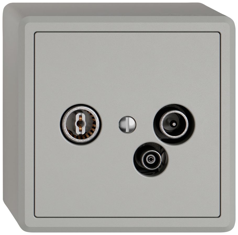 AP-Antennendose TV-R-Daten EDIZIO.liv SNAPFIX® 15dB hgu