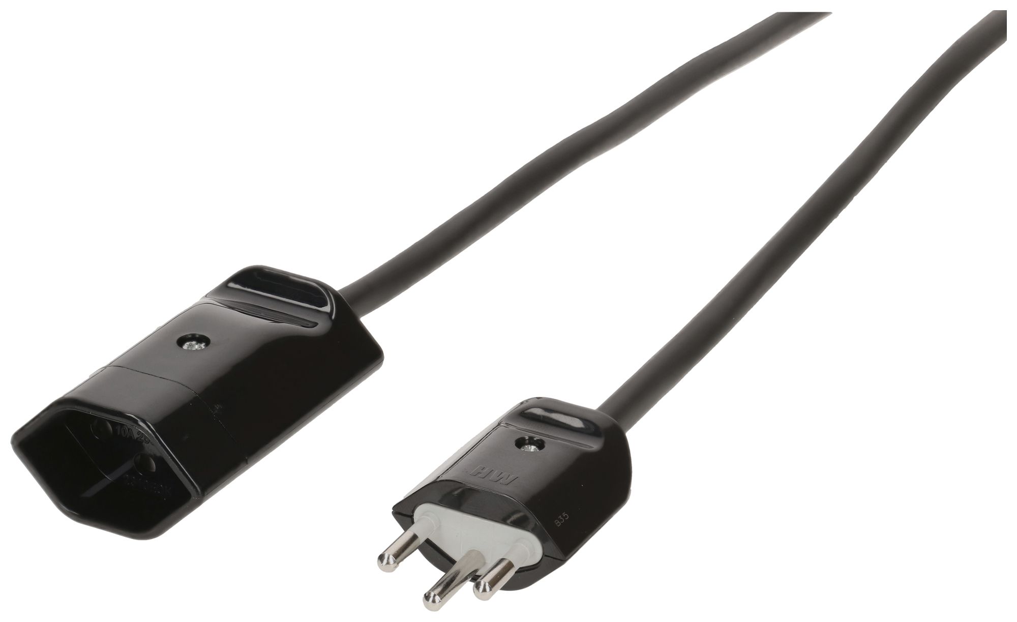 Cavo di prolunga MAX HAURI Td 3×1mm² 5m nero spina T12/13