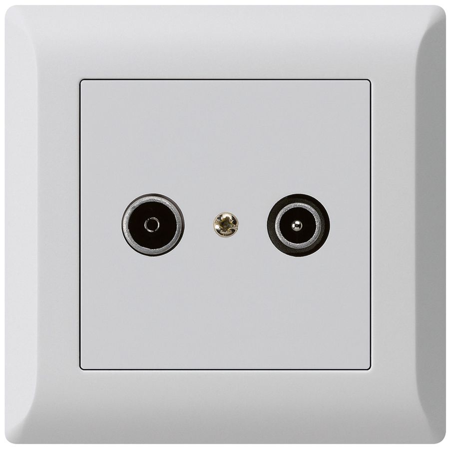 Prise de passage ENC kallysto.line R/TV 23dB gris clair