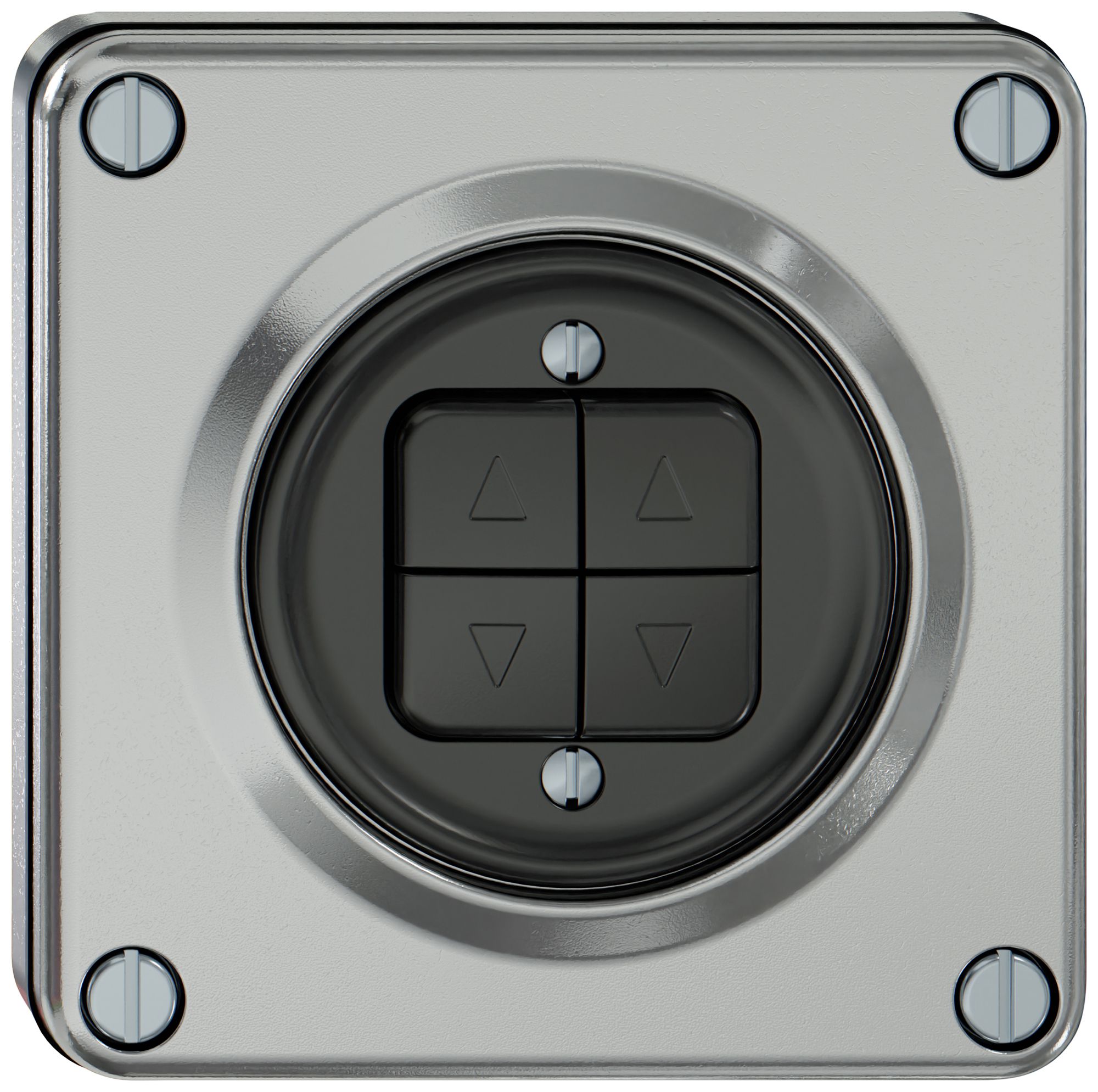 Interruttore tapparelle INC ELEMENT 1P 4 tasti alluminio