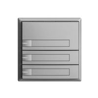 UP-Taster KNX 3-fach EDIZIOdue silver RGB mit LED mit Papiereinlage