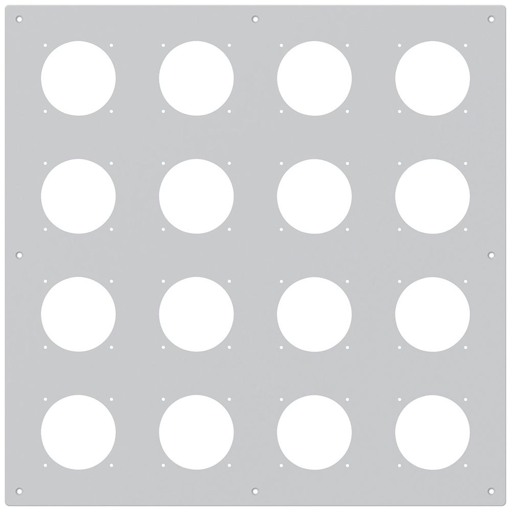 UP-Montageplatte robusto 4×4 Aluminium, grau