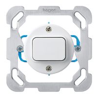 Einsatz zu UP-Schalter basico 3/1L mit Befestigungsplatte weiss