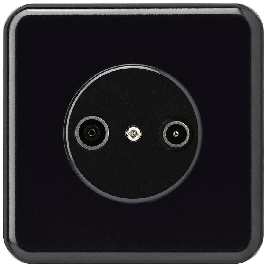 Presa di passaggio INC basico TV-R 23dB nero