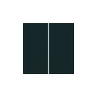 KNX-Tasterfront Hager BA kallysto Z 2-fach schwarz 45×45mm