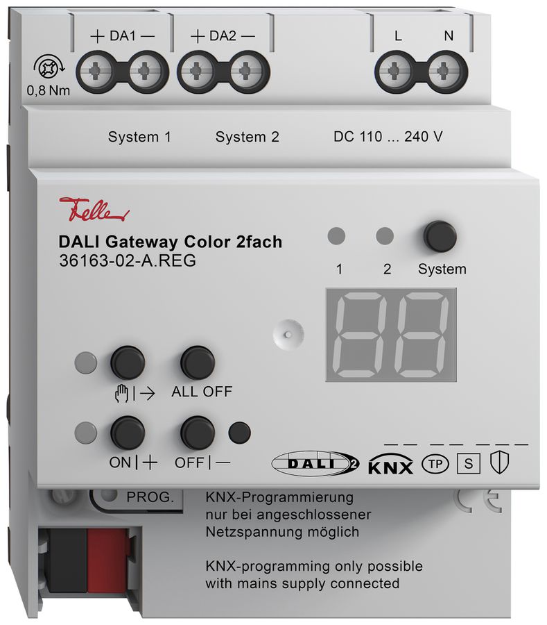 Gateway DALI Feller KNX Data Secure interfaccia Ethernet 4UM 2 canali IP20