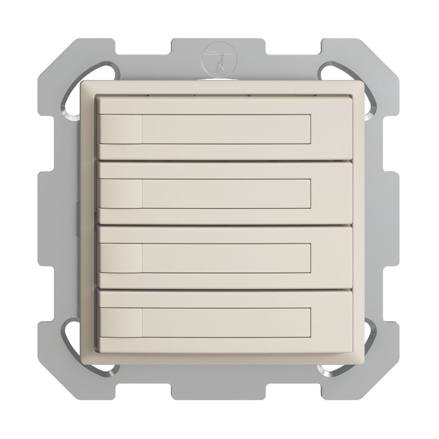 Poussoir KNX RGB ENC EDUE, 250mW, s.LED, a.papier, 4×poussoir, 1×touche, crema