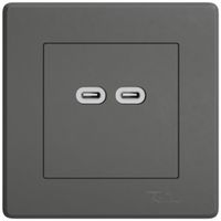 Presa di ricarica USB INC EDIZIO.liv SNAPFIX® 230VAC 18W 2×USB C grs