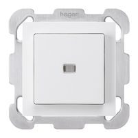 UP-Leuchtdruckschalter kallysto 3/1L weiss mit Befestigungsplatte