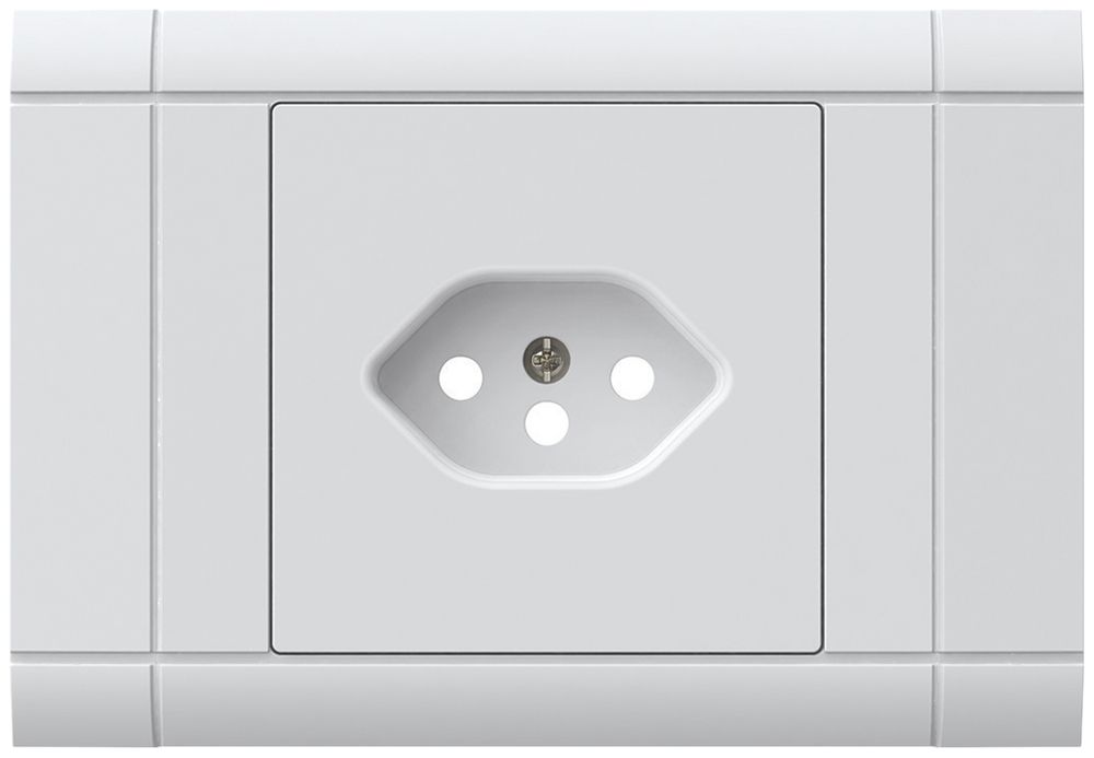 EB-Frontset kallysto für Einbausteckdose 1×Typ 13 Abdeckrahmen steckbar weiss