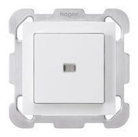 UP-Leuchtdruckschalter kallysto 3/2L weiss mit Befestigungsplatte