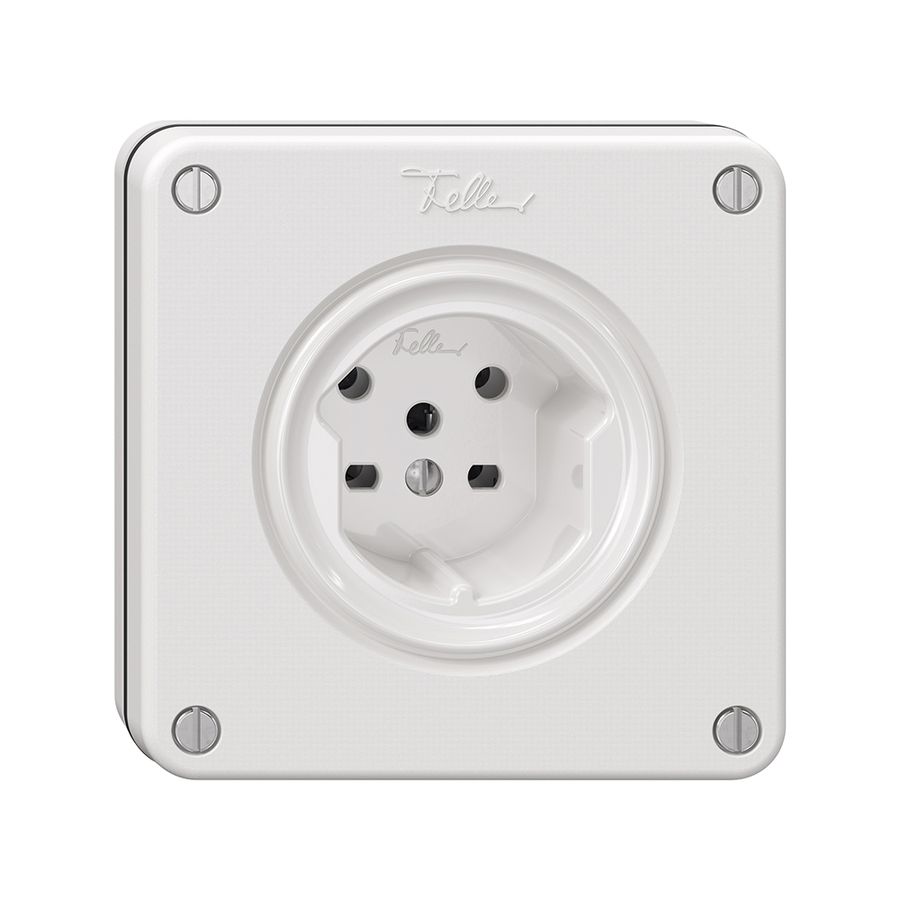 NUPU-Steckdose NEVO, 1×T15, weiss