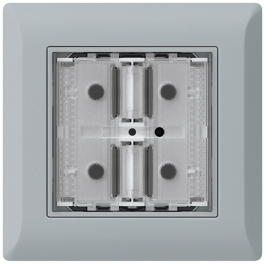 Poussoir KNX ENC KLI p.2×touches 4×points actionnables LED gris