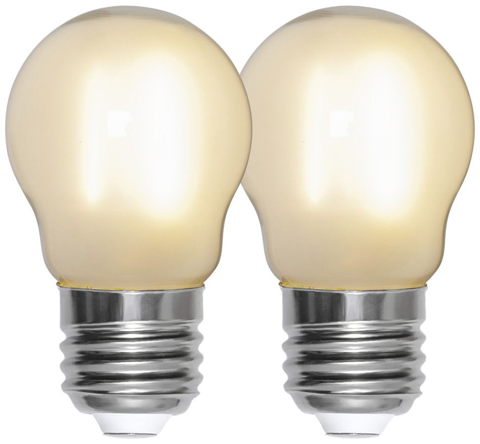 LED-Lampe E27 1.4W 150lm 2700K opal Ø45×78mm Duo Pack