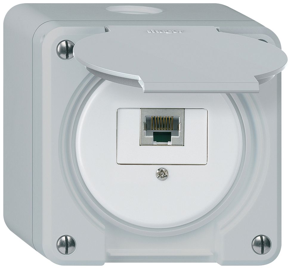 AP-Anschlussdose robusto IP55 grau 1×RJ45/s