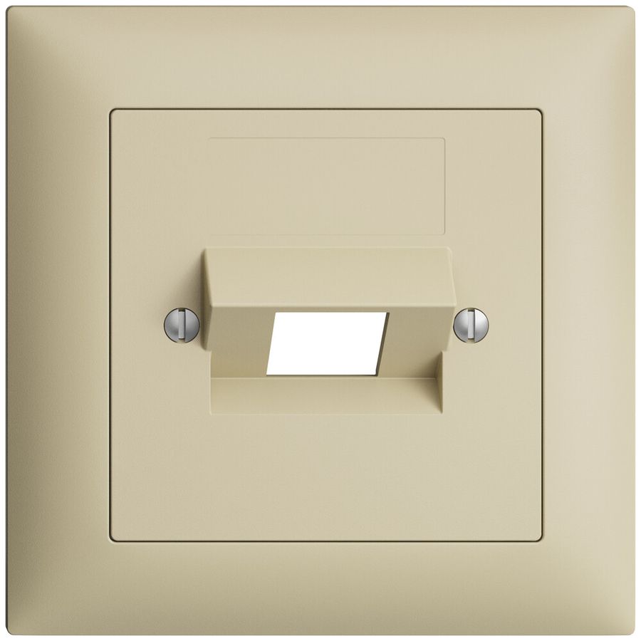 Frontset EDIZIOdue vanille 88×88mm 1×RJ45